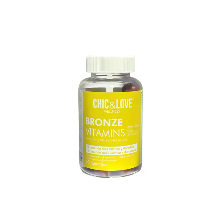 Chic & Love Bronze Vitamins, Bronceado Más Intenso Y Duradero. 60 Gominolas Sabor Naranja Con Cobre Y Vitamina C. - 1