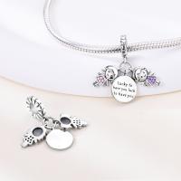 Encantos De Pareja De Niño Y Niña Platinados Con Circonia Para Pulsera O Collar Joyería Para Mujer Pendiente Clásico De Moda Vintage Romántico - details 119