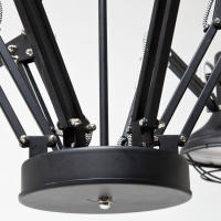ORION91 Lámpara Colgante Industrial Araña Color Negro 🖤 110 x 110 cm 6 BOMBILLAS LED REGALO - SpazioLuzio - details 0