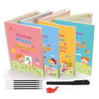 Cuaderno De Práctica De Escritura Francesa Para Niños Reutilizable Libro De Caligrafía Para Niños De 3 a 8 Años 4 Piezas - details 4