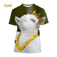 Camiseta De Verano Para Niños Con Estampado 3D De Cordero Y Cabra Camiseta Gráfica De Hombros Cortos Moda Divertida Unisex - details 5