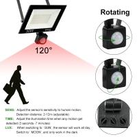 FUENLEA Luz De Pared Exterior Con Sensor De Movimiento PIR 100W 50W 30W 20W 10W Luz De Inundación LED IP66 Impermeable Para Jardín Luz Blanca Moderna De Aluminio - details 0