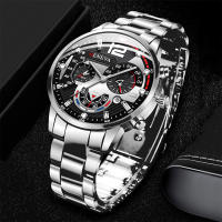 Reloj De Moda Para Hombre Con Correa De Acero Inoxidable Movimiento Cuarzo Analógico Con Calendario Y Cierre De Seguridad - details 3