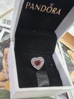 Pandora Charm de Colgante en Plata de Lei Charm Corazón Nivel Rojo Brillante 799218C02 ,Incluye Caja Original - details 1