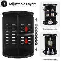 Organizador De Maquillaje 360 Grados Giratorio En Transparencia Para El Baño Y La Encimera Estantería De Carrousel Para Cosméticos - details 9