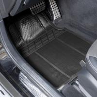 HOGUITA-Juego de 4 Alfombras de Goma Ligera para Coche,Alfombrillas Universales para Coche,Antideslizantes,Alfombras Delanteras y Traseras,Color Negro - details 5