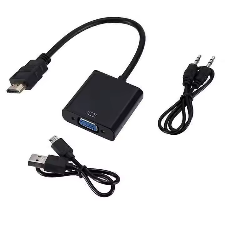 hdmi to vga with audio + power supply hdmi to vga HD adapter cable - 1