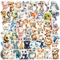 50PCS Etiquetas De Colores Acuáticos Con Animales Para Bolso Móvil Tableta Taza De Bebida Y Equipaje Etiquetas Impermeables De Plástico - details 1