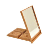 Espejo De Maquillaje Plegable Y Compacto Portátil Espejo Cuadrado De Chocolate Espejo De Mano Para Vestíbulo Espejo Cosmético De Bolsillo - details 8