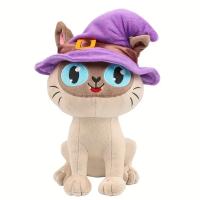 Gato De Peluche Para Halloween Cat Plush Negro Con Calabaza Anime Cartoon Animal De Peluche Extraño Y Nuevos Regalos De Halloween Para Todas Las Edades - details 1