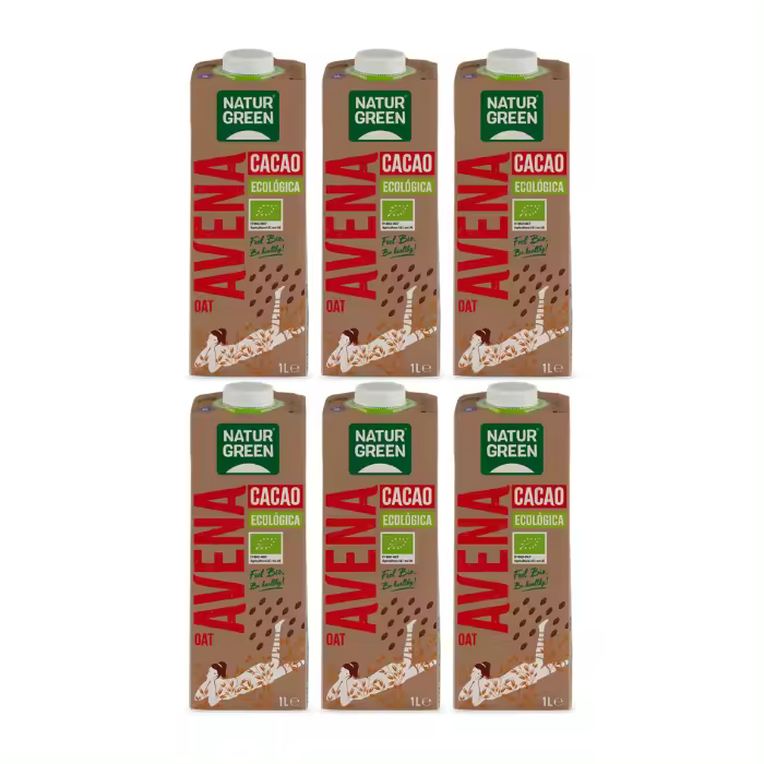 Pack 6x NaturGreen Oat/Avena Cacao Bio 1 L - 1