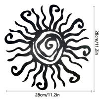 DDPNKL Arte De Sol Metálico Para Pared Decoración Al Aire Libre De 18 Pulgadas Prueba De Oxidación Ideal Para Cocina Baño Sala De Estar - details 3
