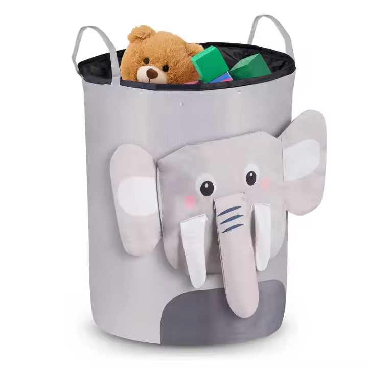 Cesta para juguetes Nukido - Elefante gris - 1