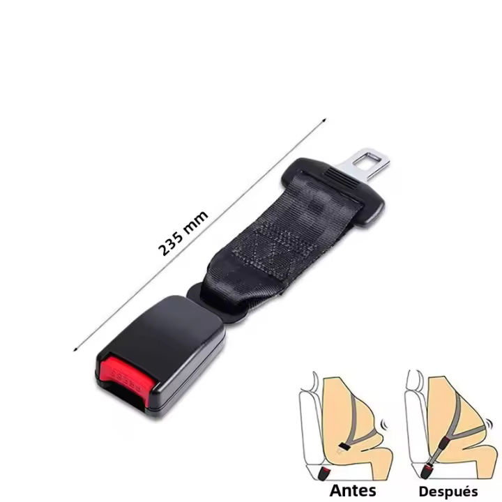 Extensor Ajustable De Cinturón De Seguridad Para Coche 23cm/36cm Clip De Extensión De Asiento Con Hebilla De 2.1cm Para Embarazo Y Sobrepeso - 1