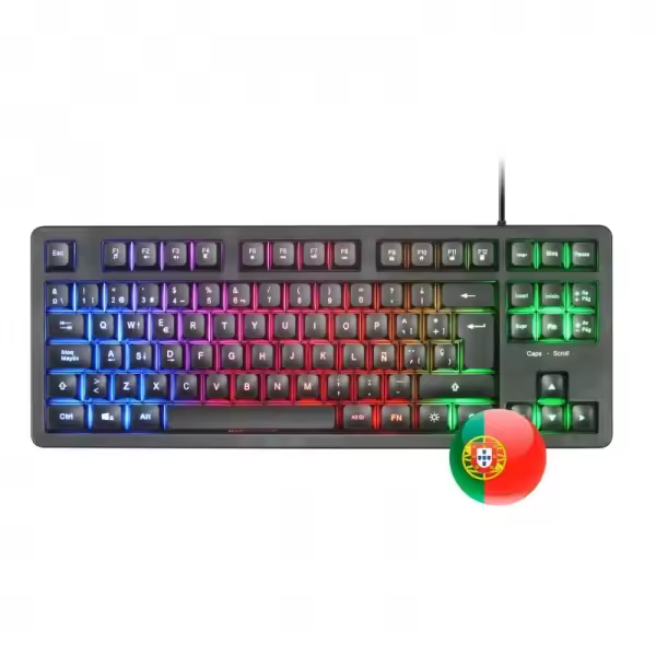 Mars gaming mk023 teclado gaming - tecnologia h-mech red - iluminacion frgb led - anti-ghosting - compatibilidad universal - estructura robusta - portugues - color negro - 1