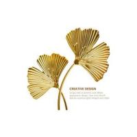 Adorno de Hojas de ginkgo Escultura de decoración de escritorio de hoja de ginkgo Dorada decoración Moderna y Creative para el hogar ESTATUA PARA Oficina dormitorio (dorado) - details 2