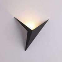 Aplique de pared LED para interiores de 3 Wcreativo aplique de pared triangular negroaplique de pared de metal blanco cálido moderno para dormitoriosala de estarescalera - details 0