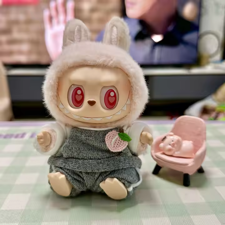 Ropa Y Accesorios De Peluche Mini Labubu Para Muñecas De Corea Kpop Exo V1 V2 Ropa De Pato Dinosaurio Macarón Regalo Para Adultos Y Adolescentes - 1