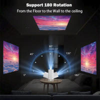 Proyector De LED HD Portátil 4K 1280x720P Android Para Cine En Casa Con Altavoz Integrado Y Salida HDMI USB Mini Proyector De Películas - details 3