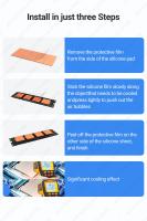 JEYI 100-Pack Almohadillas De Silicona Conductivas Térmicas Para PC Laptop Heatsink GPU CPU LED Tarjeta Gráfica M.2 SSD NVMe NGFF - details 3