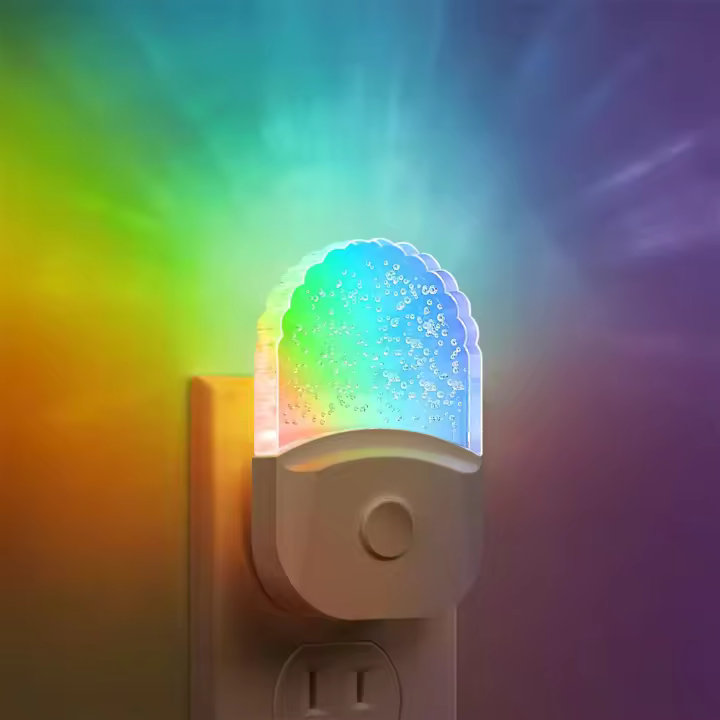 Luz Nocturna Cambio De Color Que Se Entraña En La Pared Para Niños Con Sensor De Atardecer a Medianoche Para Decoración De Baño Regalo - 1