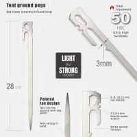 6Pcs Palos De Tenda Para Camping 28cm Acero Inoxidable Accesorios Para Jardín Playa Awnings Hamacas Trampolín - details 6