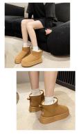 Botas De Nieve Para Mujer Con Suela Gruesa Multifuncional Cálidas De Aumento De Altura Antideslizantes Impermeables Material De La Plantilla De Peluche - details 15