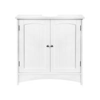 Armario de baño bajo lavabo con 2 puertas y 2 compartimentos, balda ajustable, almacenaje eficiente, 60x30x60 cm, blanco - details 1