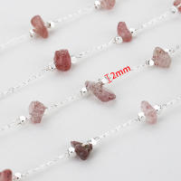 Cadena De Cristal Irregular De 1 Metro Con Piedras De Vidrio Para Joyería Encadenamiento Metálico De Cobre Para Creaciones Artísticas - details 11