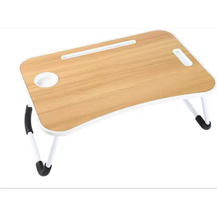 Mesa De Cama Plegable Portátil Multifunción 60Cm X40Cm,Mesa de ordenador ajustable portátil de escritorio girar mesa de cama para PC  , Auxiliar Mesa portátil para Sofá - 1