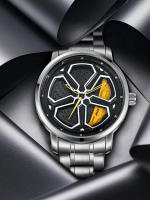 Reloj De Cuarzo Para Hombre NS Cuatro Hojas De Clover Diseño Creativo Casual Correa De Acero Inoxidable Resistente Al Agua - details 12