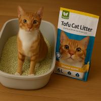 Arena aglomerante para gatos de tofu fragancia Limón BPS - Altamente aglomerante y perfumada - details 0