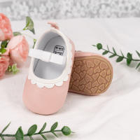 Zapatos De Primera Caminata Para Niñas Meckior Cuero PU Suela De Goma Antideslizante Suave Para Recién Nacidos Y Bebés 0-18M Cierre Elástico Estilo Casual - details 10