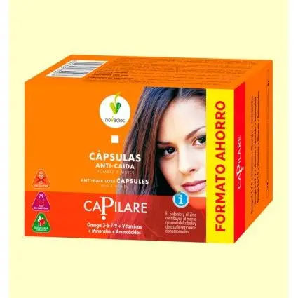 Capilare. Cápsulas anti-caida. 120 cápsulas. Novadiet - 1