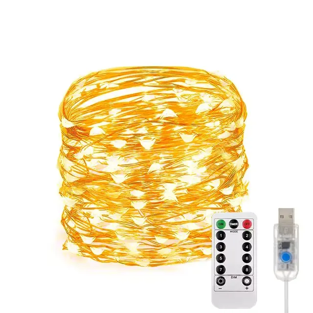 Luces De Navidad Impermeables Para Interior Y Exterior Con 8 Modos De Brillo Cadenas De Luces De Fairy Para Dormitorio Bodas Fiestas Xmas Twinkle String Lights - 1