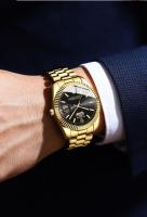 Reloj De Pulsera De Lujo Para Hombre Quadrícula Impermeable Con Fecha Y Semana Luminoso Acero Inoxidable Deportes 2024 Nuevo - details 4