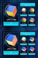 CubeFun MOYU Globe Cubo Mágico Base Soporte Para Cubos De 2x2 3x3 4x4 5x5 En Plástico Colores Juguetes Para Resolver - details 10