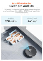 Limpiador de robot ILIFE T20S, potencia de succión de 5000Pa, tiempo de funcionamiento de 260 minutos, sistema de estación de vaciado automático, navegación LDS, control de aplicación, bolsa de polvo de 3.5L - details 12