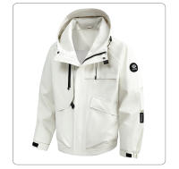 Chaqueta De Senderismo Impermeable Para Hombres Capucha Cremallera Windbreaker Ligera Para Camping Primavera Otoño - details 8