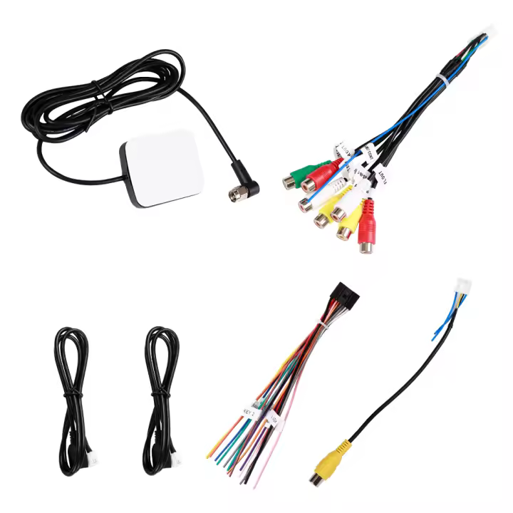 Cámara Trasera GPS USB 6PCS Con Salida RCA AUX Ranura Para Tarjeta SIM Antena 4G WiFi Convertidor De Radio Para Coche Cable De Alimentación 16PIN - 1