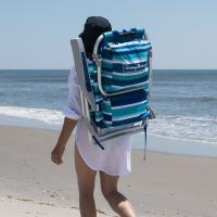 PACK 2 Sillas de Playa Tommy Bahama Reclinable 5 Posiciones - Hamaca de Playa Tommy Bahama Reclinable 5 Posiciones - Tumbona Plegable, Ligera y Resistente, Con Mochila, Almohada, Portavasos y Bolsillos Térmico - Aluminio y Poliéster - details 4