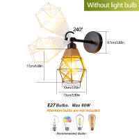 Lámpara De Pared Con Base E27 De Hemp Tejido Y Hierro Para Sala De Estar Dormitorio Sin Bombilla Incluida Color Negro - details 1
