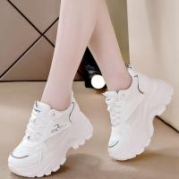 Zapatillas De Platforma Transpirables Para Mujer Confortables Y Modernas Suela De Goma Antideslizante Talla Verdadera Para Deporte Y Casual Color Blanco - details 0