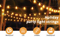 Luces De Hilo De Bola LED ST38 106FT Impermeables Para Jardín Exterior Decoración De Navidad Para Terraza Y Pub - details 3