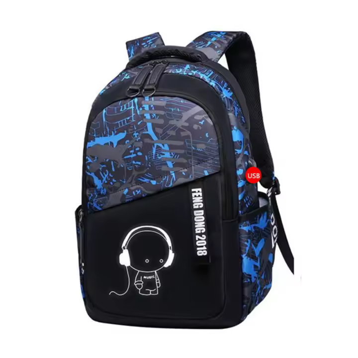 Mochila escolar de gran capacidad para niños adolescentes, morral luminoso para estudiantes universitarios - 1