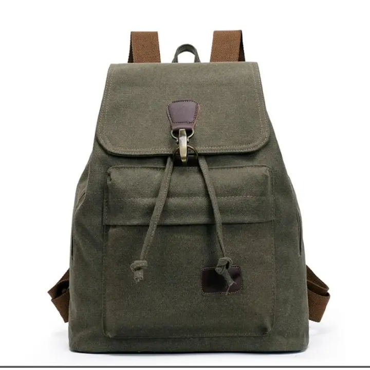 Bolso y mochila lienzo de lona, colores elegantes, unisex, resistente, impermeable, ideal para tu día a día, trabajo, universidad o actividades al aire libre - 1