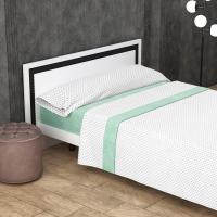 Sábanas Coralina Modelo Jara, Color Turquesa, Poliéster, 180 gr, Tacto Ultra Suave, Invierno, Marca HMS. - details 0