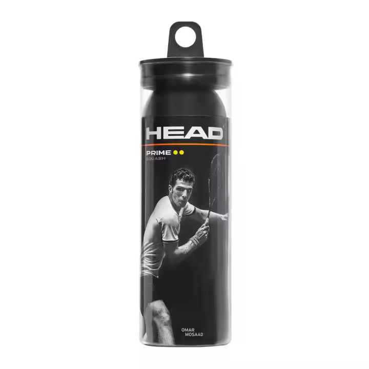 Bote 3 Bolas Squash Head Negro - 1