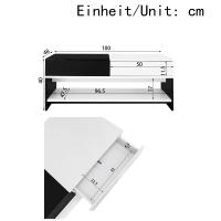 Mesa de Centro Moderna with 2 Cajones - Diseño Blanco y Negro, Almacenaje, Tapa Alto Brillo, Largo 100cm - details 6