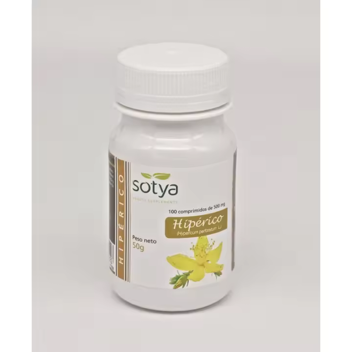 Sotya Hipérico 100 Comprimidos para Equilibrar el Sistema Nervioso y Reducir el Estrés - 1